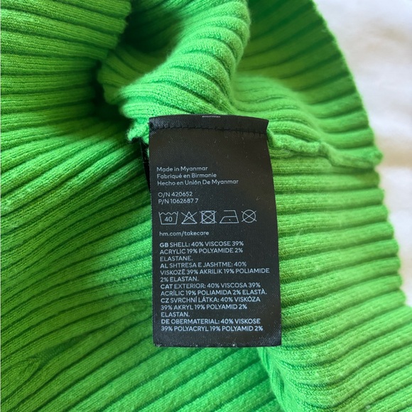 H&M Green Ribbed Tank Top - Picture 6 of 7